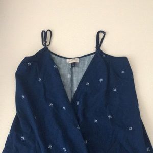 MIDI navy blue wrap dress